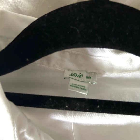 Size M crisp white button down shirt by Aerie. Heavy weight 100% cotton. NWT. - Picture 3 of 4